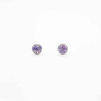 Petite Purple Stud MOP Earrings