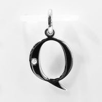 A to Z Initial Silver Pendant with Diamond