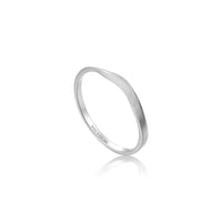 Silver Modern Curve Ring