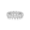 Silver Sparkling Puffy Spike Ring