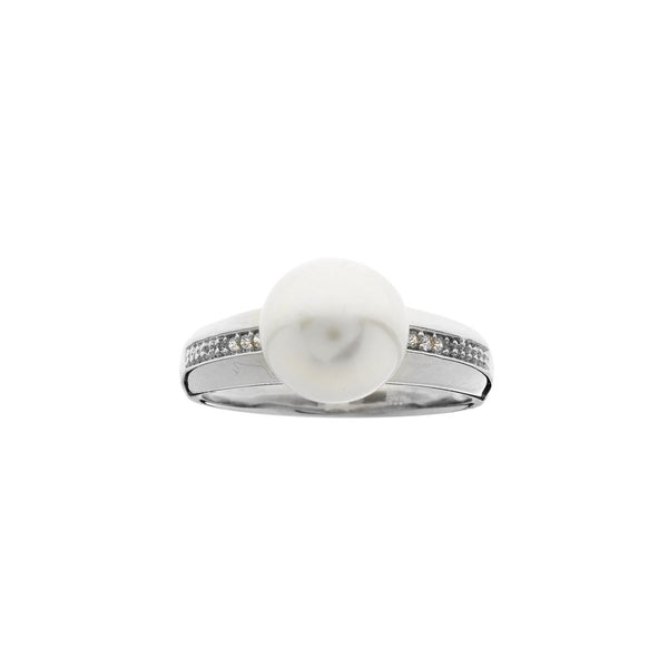 PIPER FRESHWATER PEARL RING ON SILVER BAND