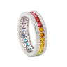 Spectral Rainbow CZ Sterling Silver Ring