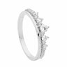 Sterling Silver CZ Graduated Stone Claw Set Ring