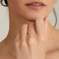 14kt Gold Stargazer Natural Diamond Stardust Ring