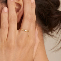 Ania Haie 14kt Gold Magma Dome Ring
