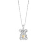 Small Sterling Silver Koala with 10K Gold Plated Heart Pendant
