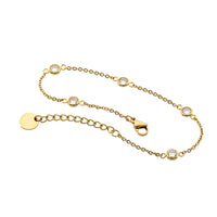 Stainless Steel Chain Bracelet Yellow Gold