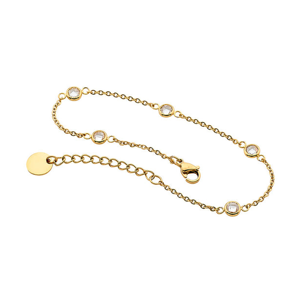 Stainless Steel Chain Bracelet Yellow Gold