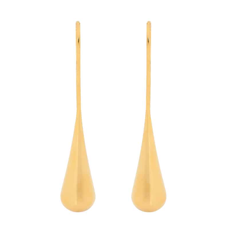 Stainless Steel Drop Earrings Yellow Gold