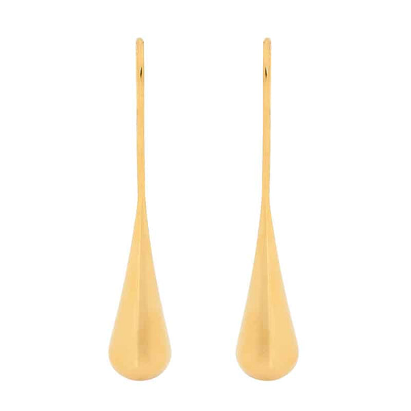 Stainless Steel Drop Earrings Yellow Gold