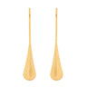 Stainless Steel Drop Earrings Yellow Gold
