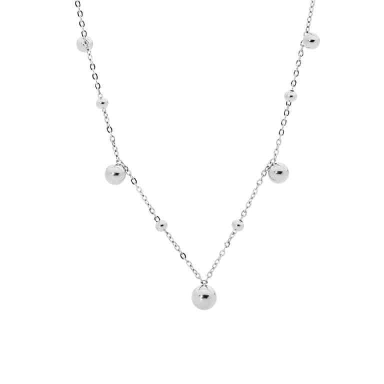 Stainless Steel Ball Charm Necklace