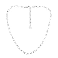 Rhodium Plated Stainless Steel Chain Necklace