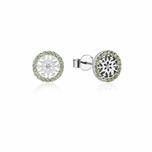 Frozen 2 Snowflake August Birthstone Stud Earrings