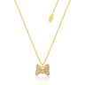 Precious Metal Minnie Mouse Bow CZ Necklace