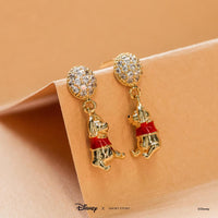 DISNEY DROP EARRING DIAMANTE BALLOON POOH