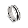Stainless Steel with Steel Cable Detail Ring