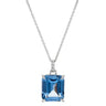 AQUA AND WHITE CZ NECKLACE