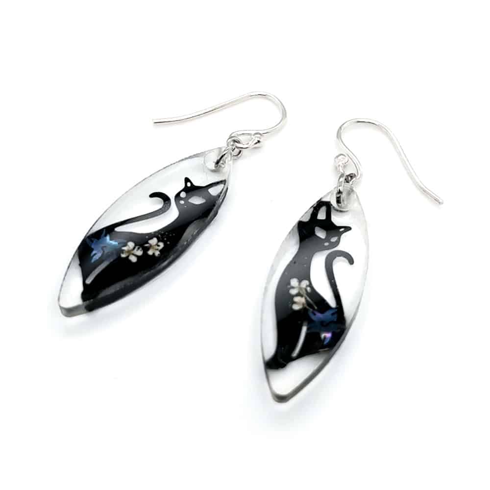 BOTANIGEM Sitting Cat Earrings