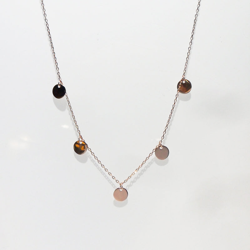 Discs Charm Silver Necklace