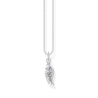Phoenix Wing with Blue Stones Silver