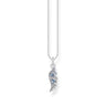 Phoenix Wing with Blue Stones Silver