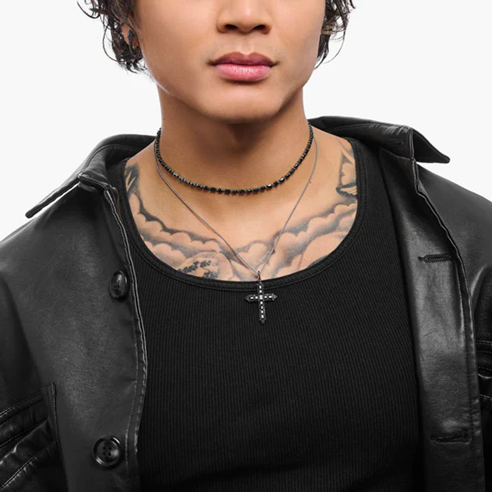 Choker Necklace with Black Zirconia