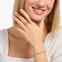 Ring with Sun Beams and Colourful Stones