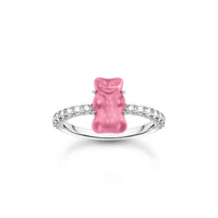 Silver Ring with Pink Mini Goldbear
