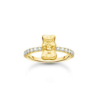 Ring with Gold HARIBO Goldbear and Zirconia