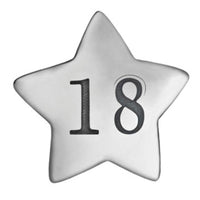 TT237_18 Silver Star 18 Charm
