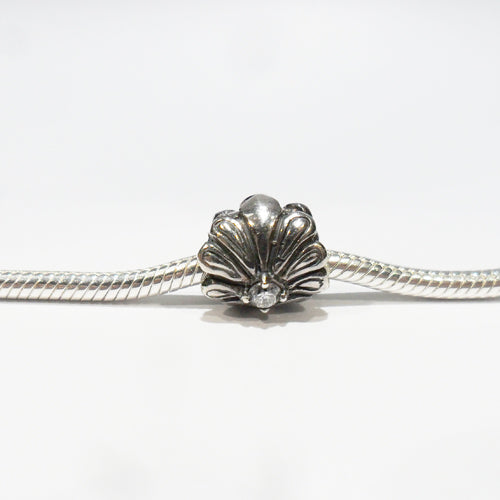 TT375CZ Silver Peacock Feathers Charm