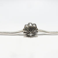 TT375CZ Silver Peacock Feathers Charm