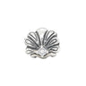 TT375CZ Silver Peacock Feathers Spacer Charm