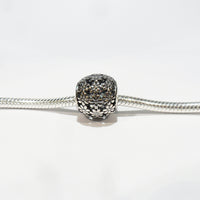 TT628 Silver Flower Spacer Charm