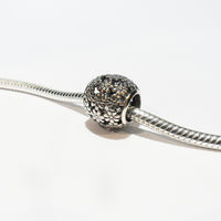 TT628 Silver Flower Spacer Charm