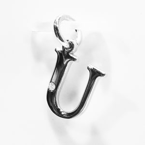 A to Z Initial Silver Pendant with Diamond