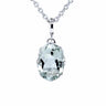 Green Amethyst Enhancer Silver Necklace
