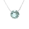 Green Amethyst Silver Necklace