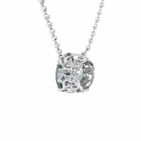 Green Amethyst Silver Necklace