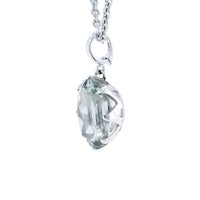 Green Amethyst Enhancer Silver Necklace