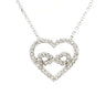 Infinity Love Heart Silver Necklace