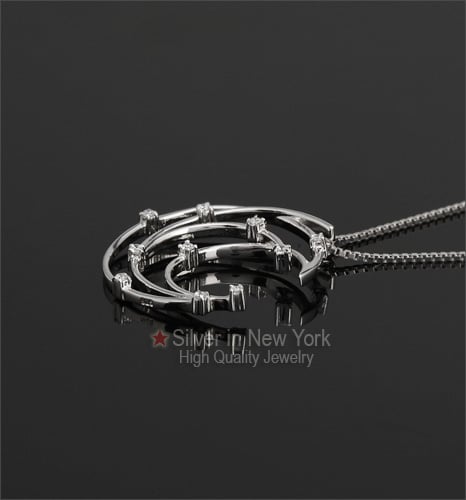 Crescent Moon Silver Necklace