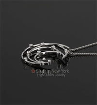 Crescent Moon Silver Necklace