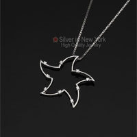 Star Silver Long Necklace