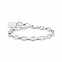 Charm Bracelet with Cold Enamel Silver 6mm