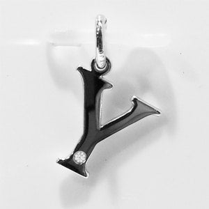 A to Z Initial Silver Pendant with Diamond