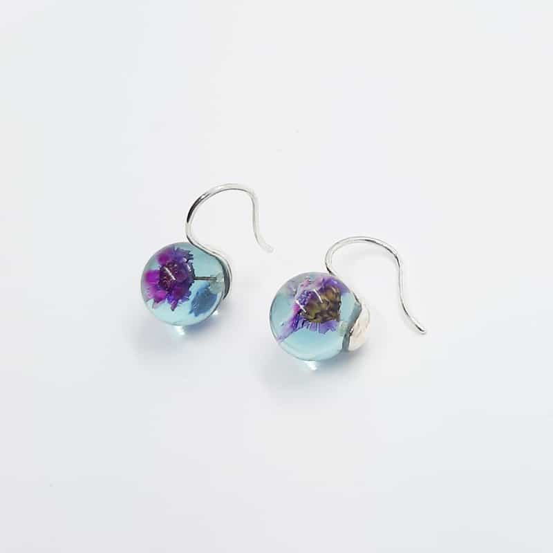 BOTANIGEM Dew Drops Earrings Aqua