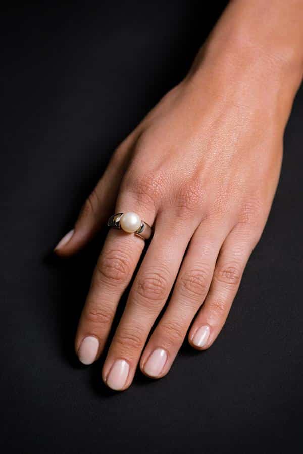 PEYTON SILVER PEARL RING