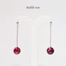 Bubble Rose Long Drop Earrings